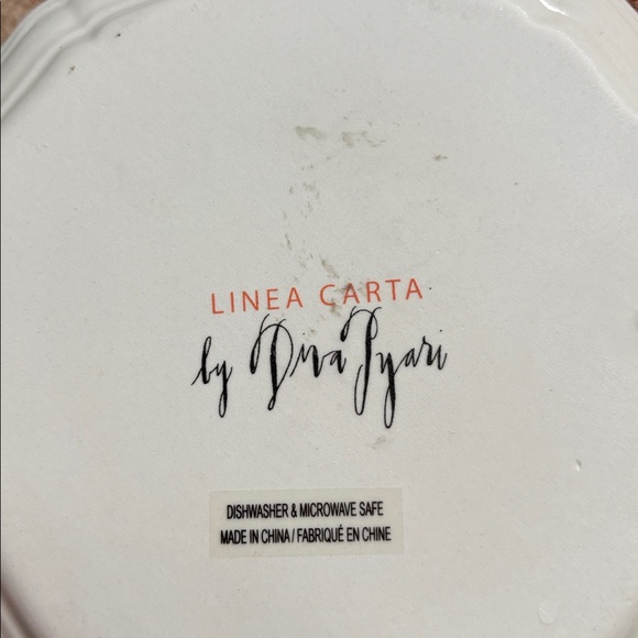 🐦 Anthropologie Linea Carta Diva Pyari Lovebirds Canapé Plate L 2 Blue Lovebirds - Picture 7 of 14